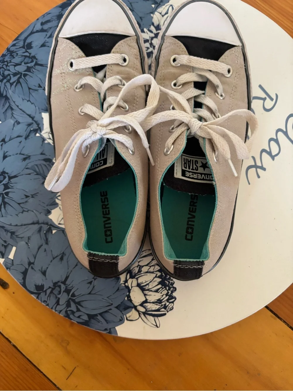 Converse All Star Glitter Low Tops Kids Size 3